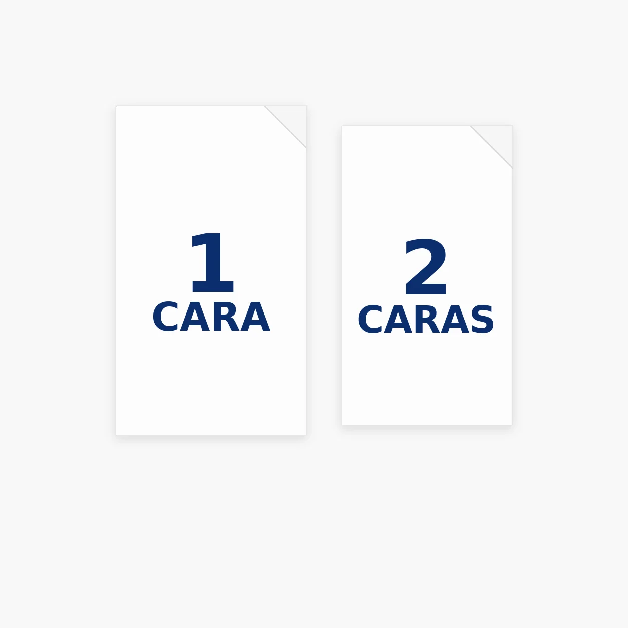 Opciones de impresión a una cara y a dos caras