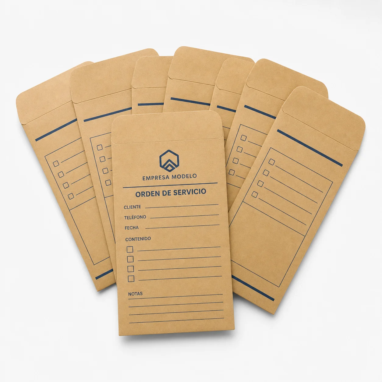 Sobres de papel kraft personalizados con impresión comercial